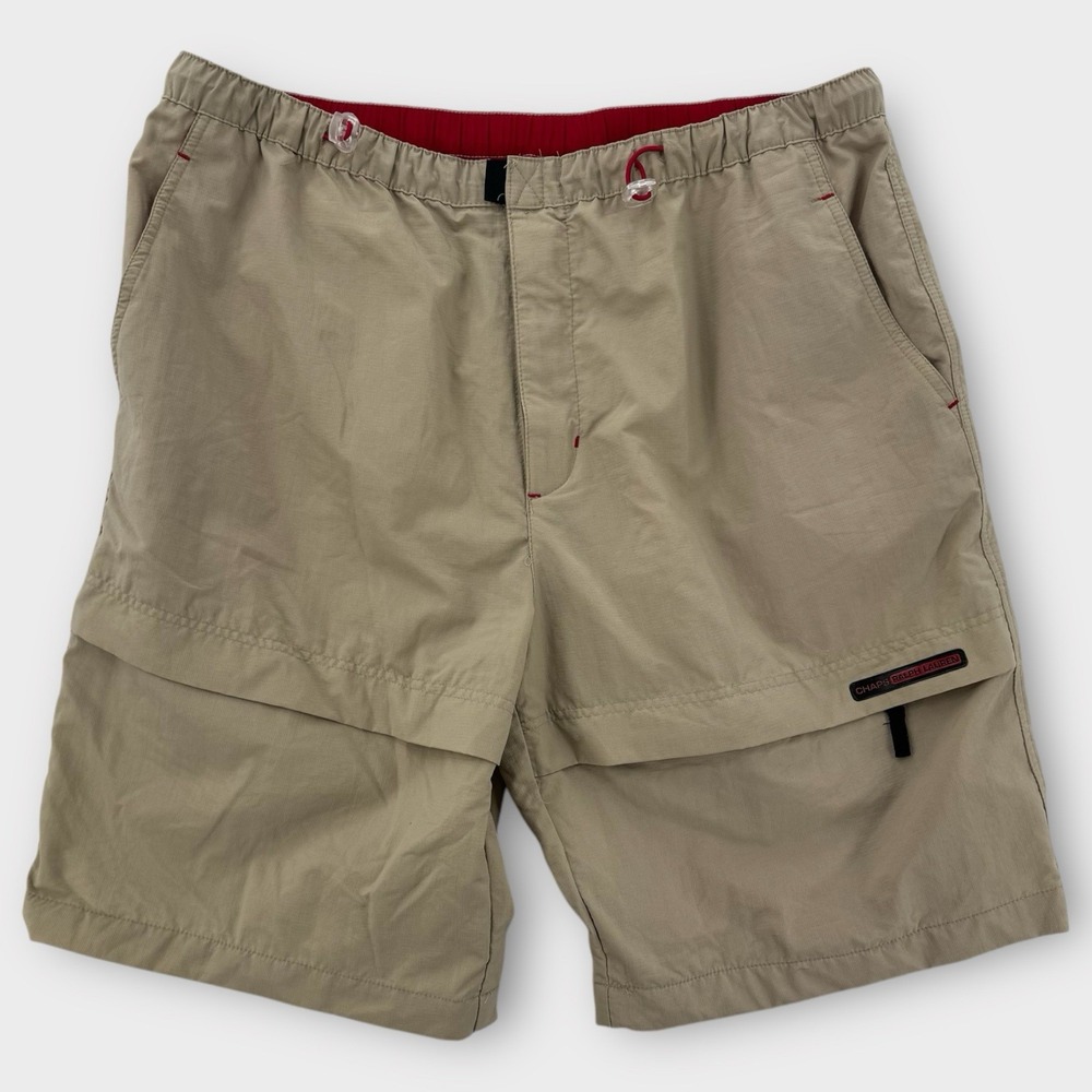 Vintage Chaps Cargo Shorts Mens‎ XL Outdoor Utility Convertible Tan Nylon Swim